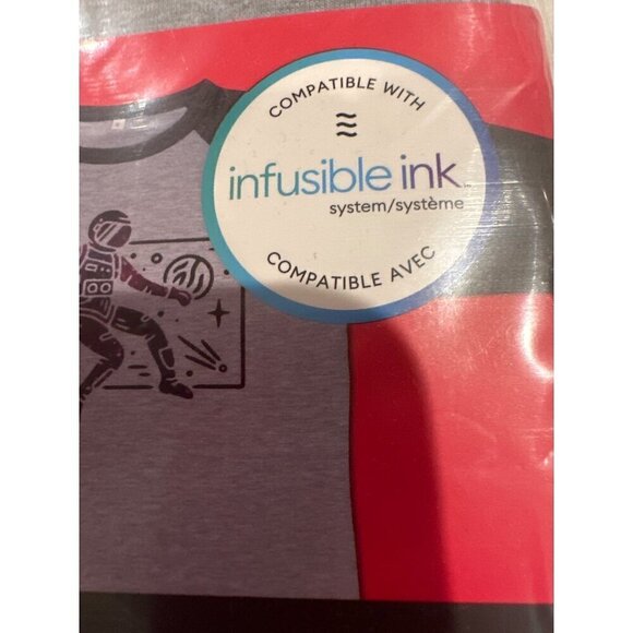 Cricut Unisex Raglan T-Shirt Boys L Blank Dark Light Heathered Gray Sublimation - Picture 2 of 5